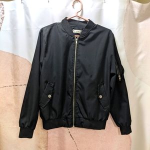 Korean black bomber jacket